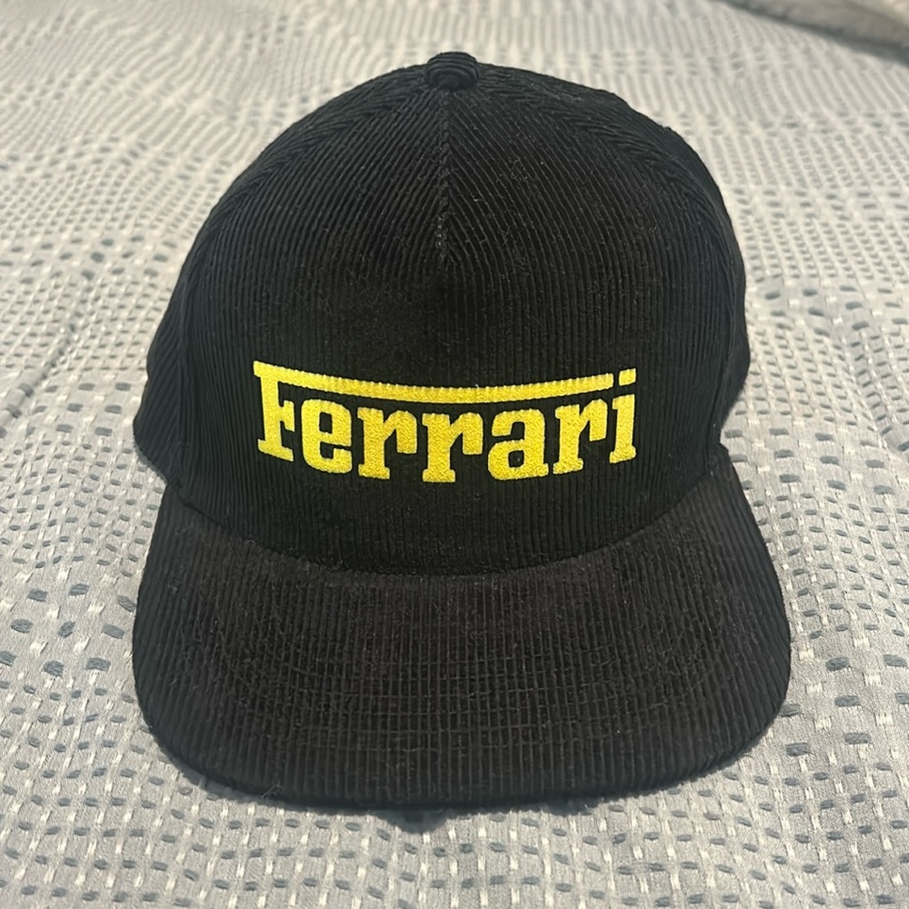 Ferrari black Corduroy Hat